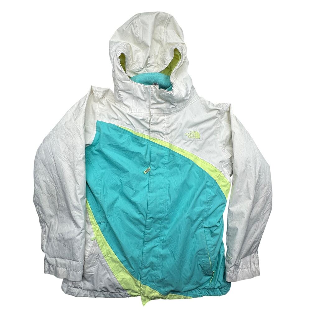 The North Face 3-in-1 HyVent Triclimate Fleece Jacket Girls Youth XL Teal White